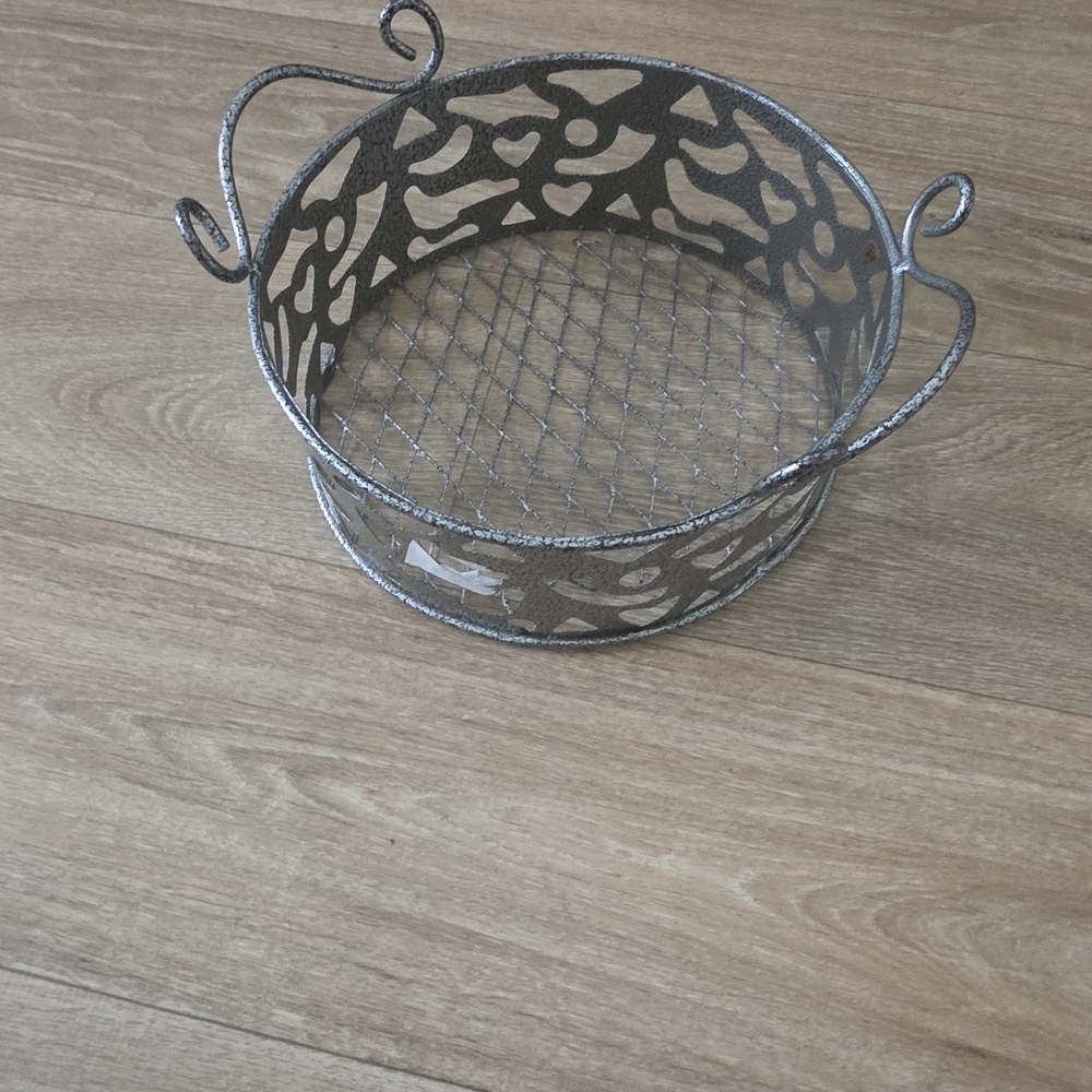 Decorative Silver Metal Display Tray - Elegant Home Accents